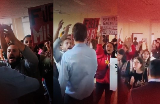 Escrachan a legisladores de LLA en la UBA por militantes de&nbsp;izquierda