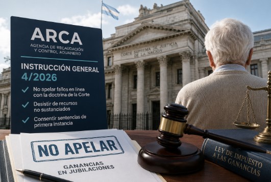 ARCA dejará de apelar fallos por Ganancias en&nbsp;jubilaciones
