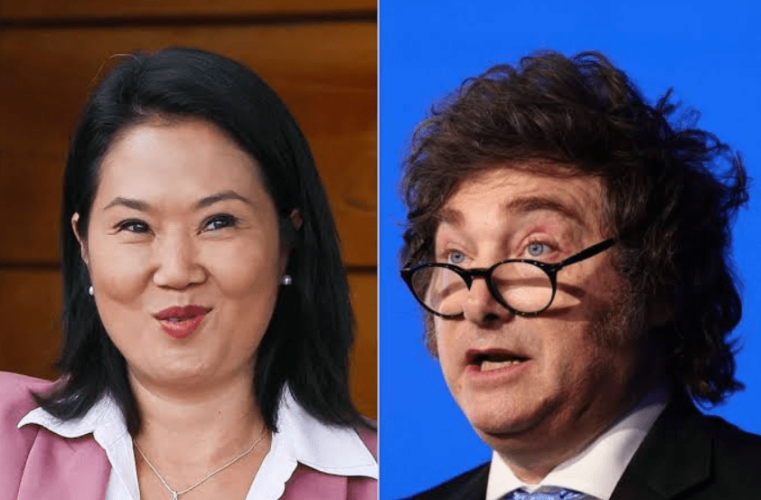 Milei arribó a Perú para asistir a la asunción de Keiko Fujimori 