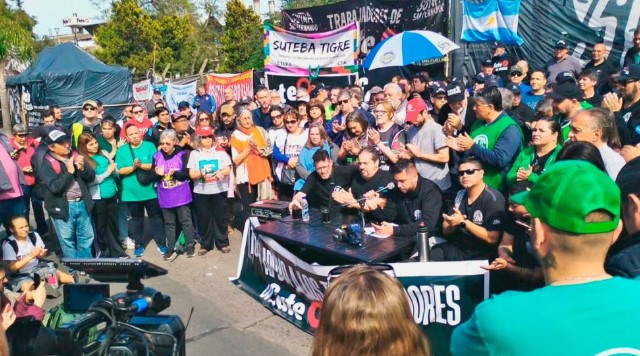 Trabajadores de FATE rechazan el desalojo y se&nbsp;movilizan